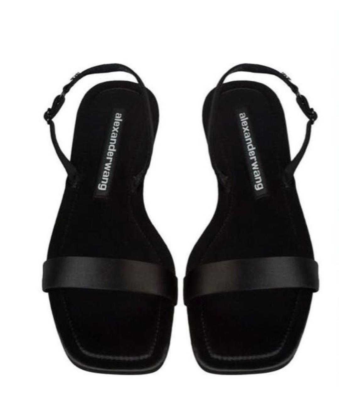 ALEXANDER WANG Черные текстильные босоножки, фото 2