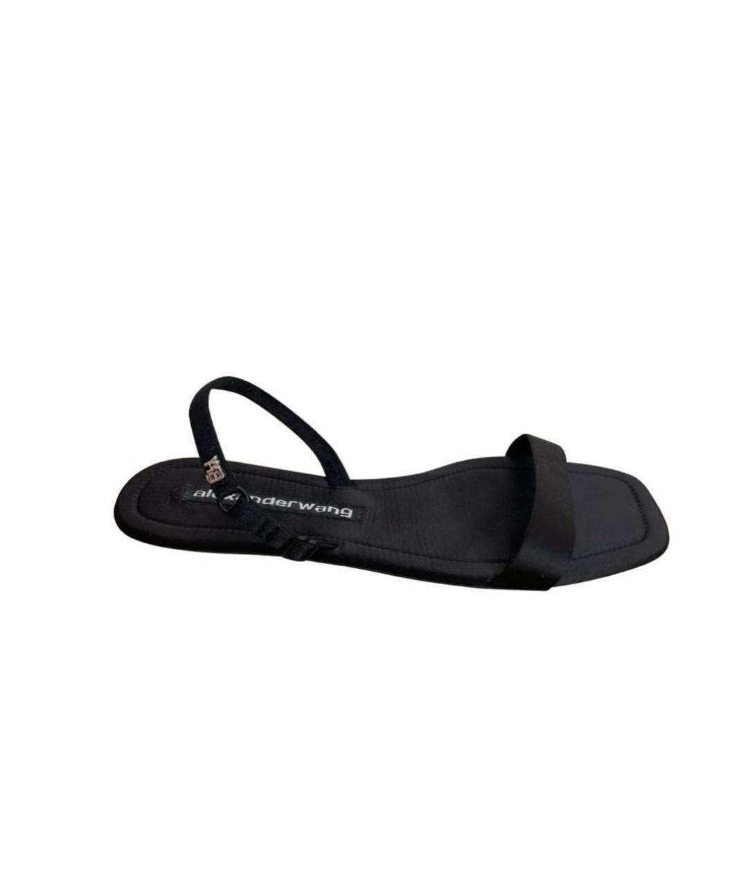 ALEXANDER WANG Черные текстильные босоножки, фото 1