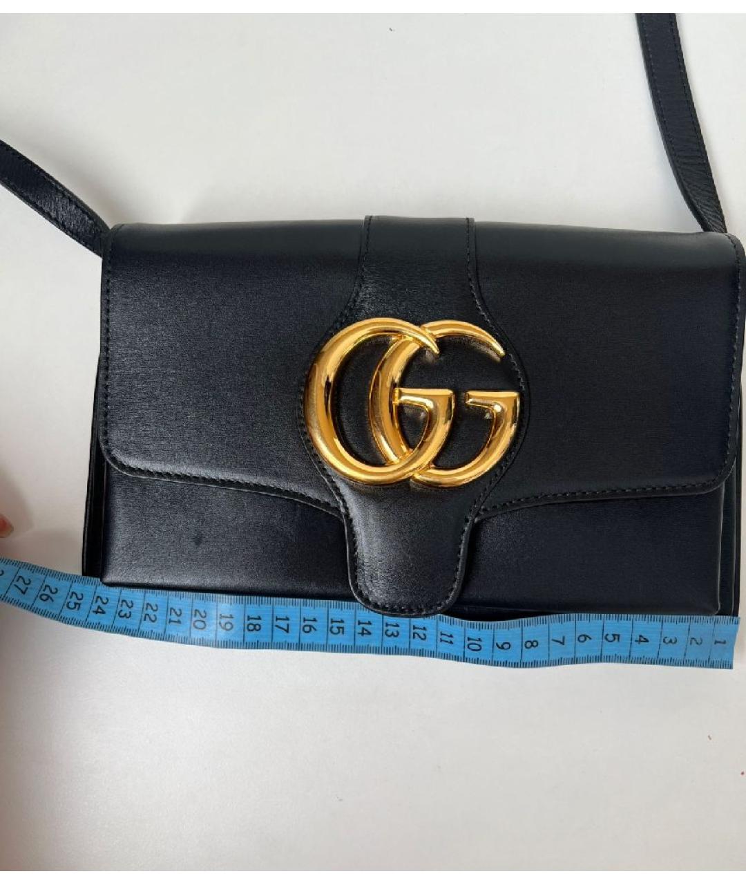 GUCCI Черная кожаная сумка через плечо, фото 8