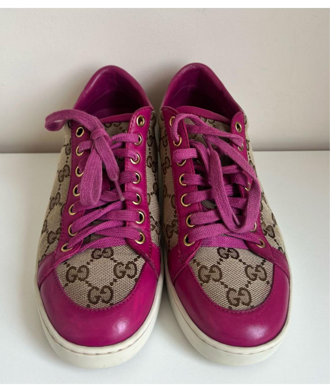 GUCCI Фуксия текстильные кеды, фото 2