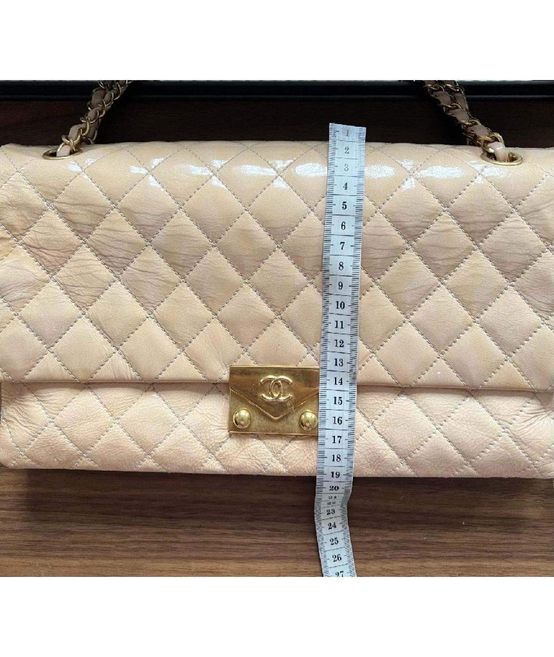 CHANEL Горчичная кожаная сумка через плечо, фото 8