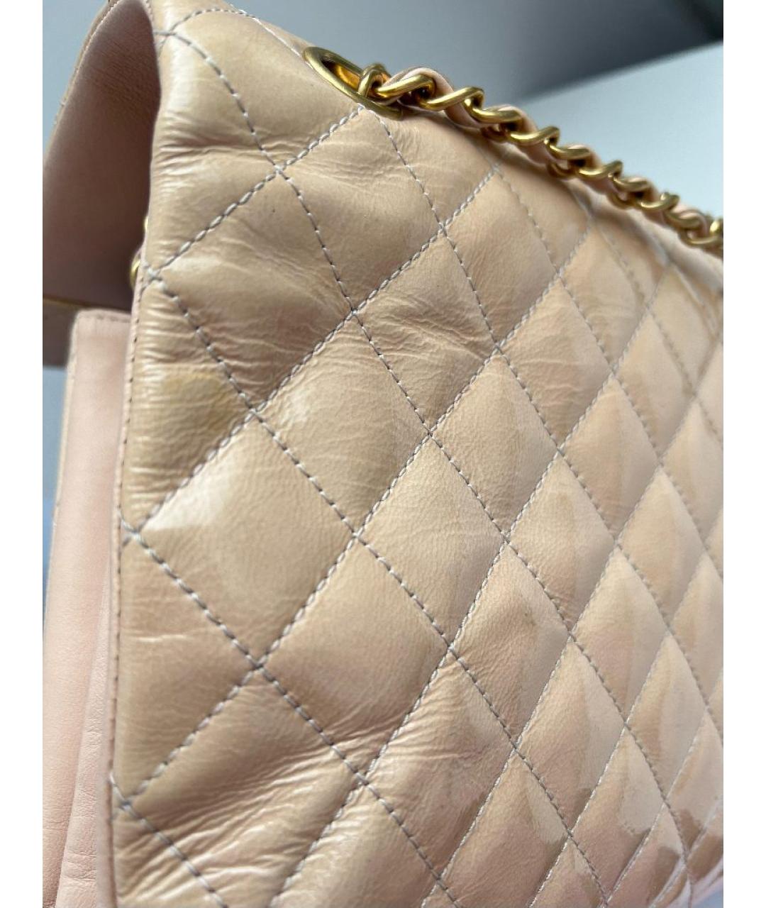 CHANEL Горчичная кожаная сумка через плечо, фото 3