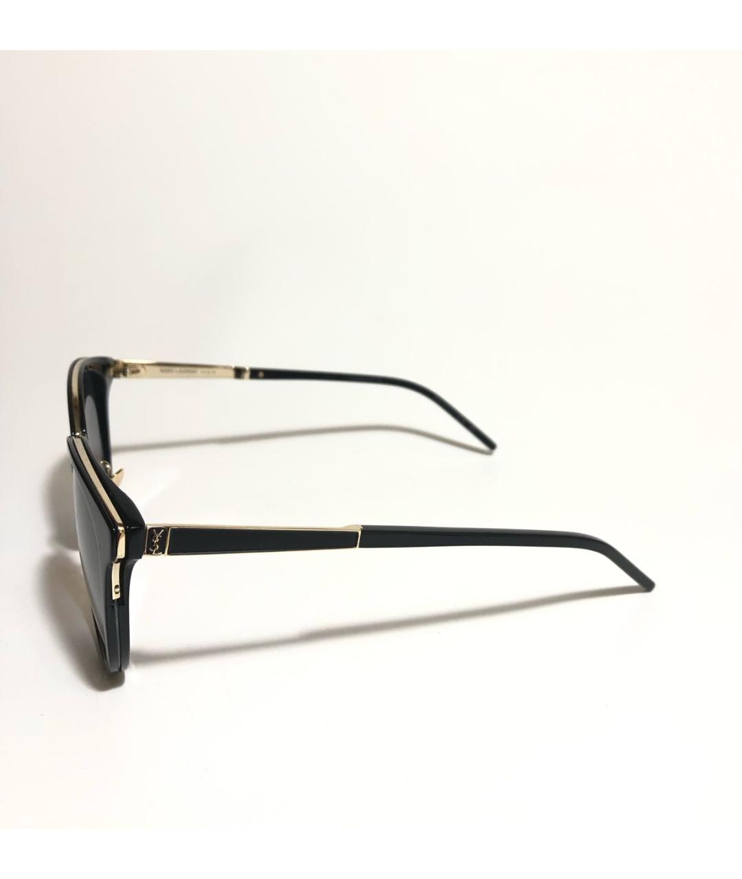 SAINT LAURENT Черные пластиковые солнцезащитные очки, фото 2