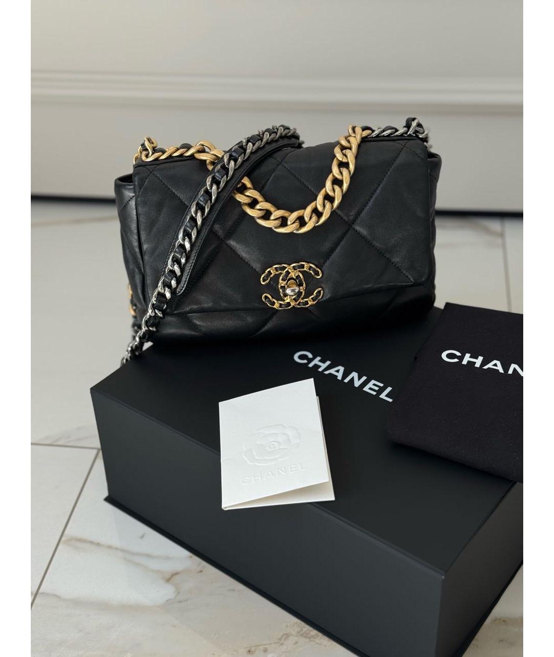 CHANEL Черная кожаная сумка через плечо, фото 2