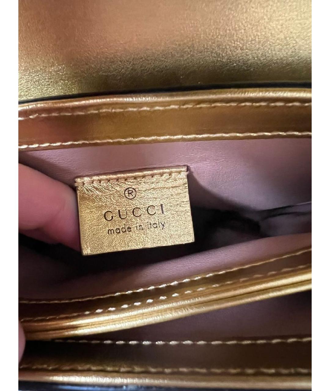 GUCCI Зеленая кожаная сумка с короткими ручками, фото 7