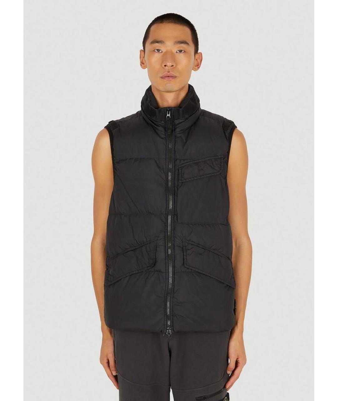 STONE ISLAND Черный жилет, фото 5