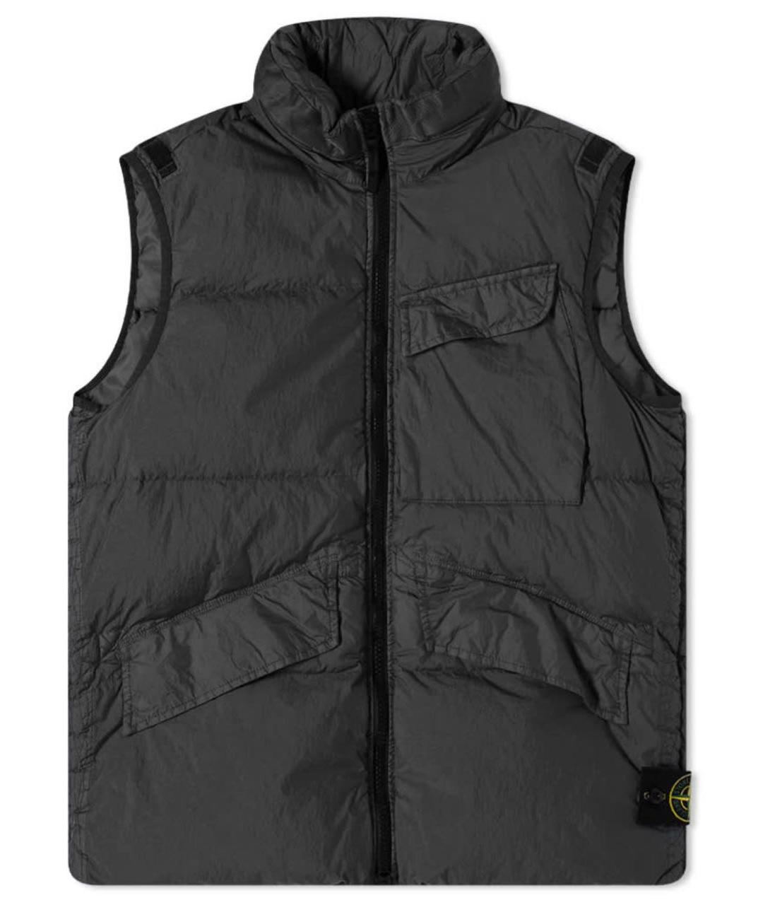 STONE ISLAND Черный жилет, фото 9