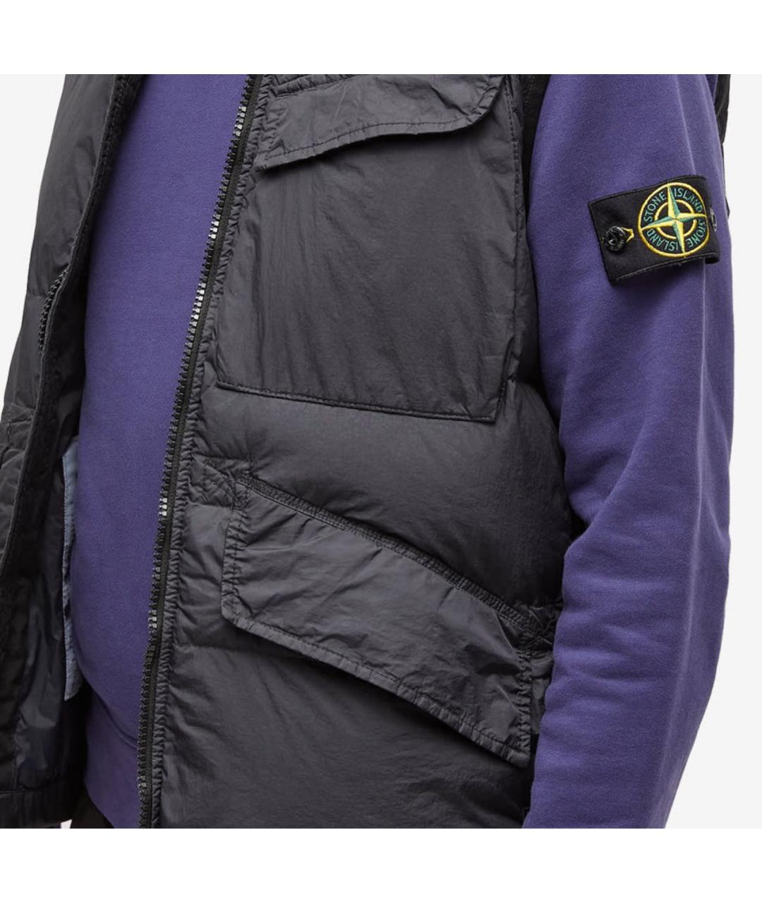 STONE ISLAND Черный жилет, фото 4