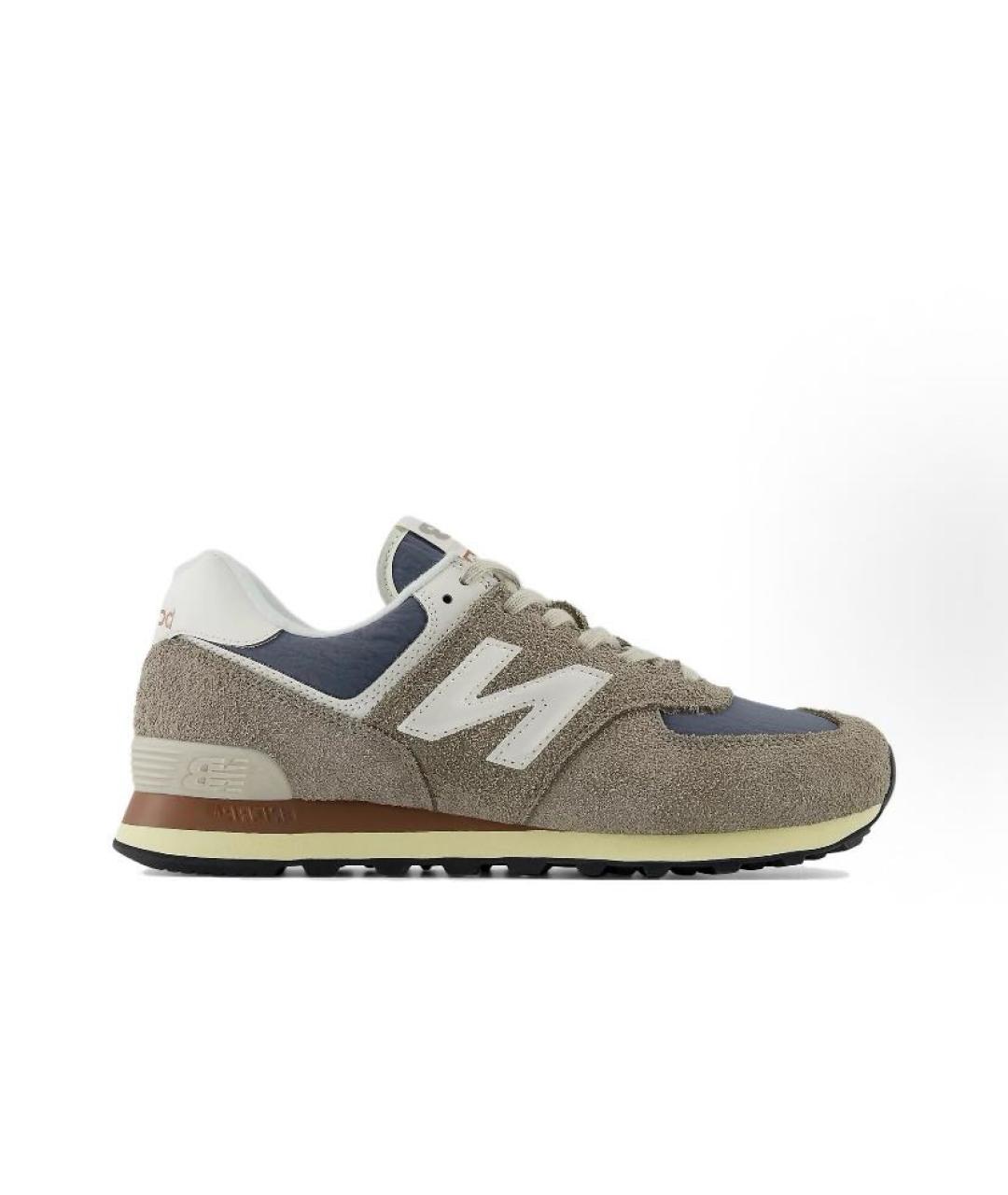 NEW BALANCE Серые замшевые кроссовки, фото 5