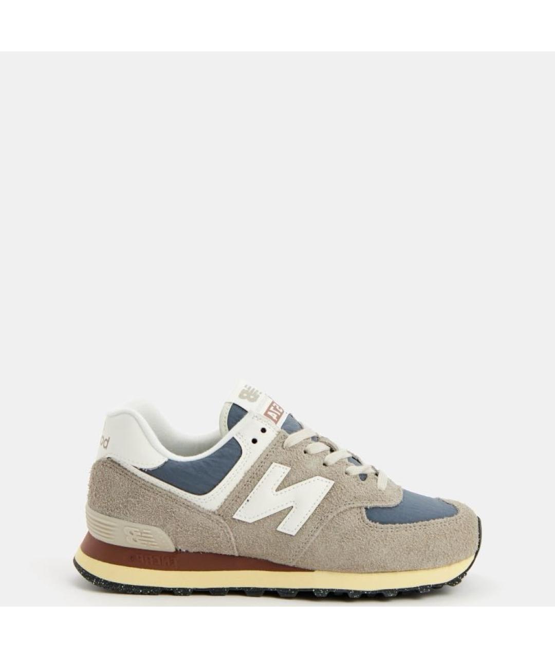 NEW BALANCE Серые замшевые кроссовки, фото 2