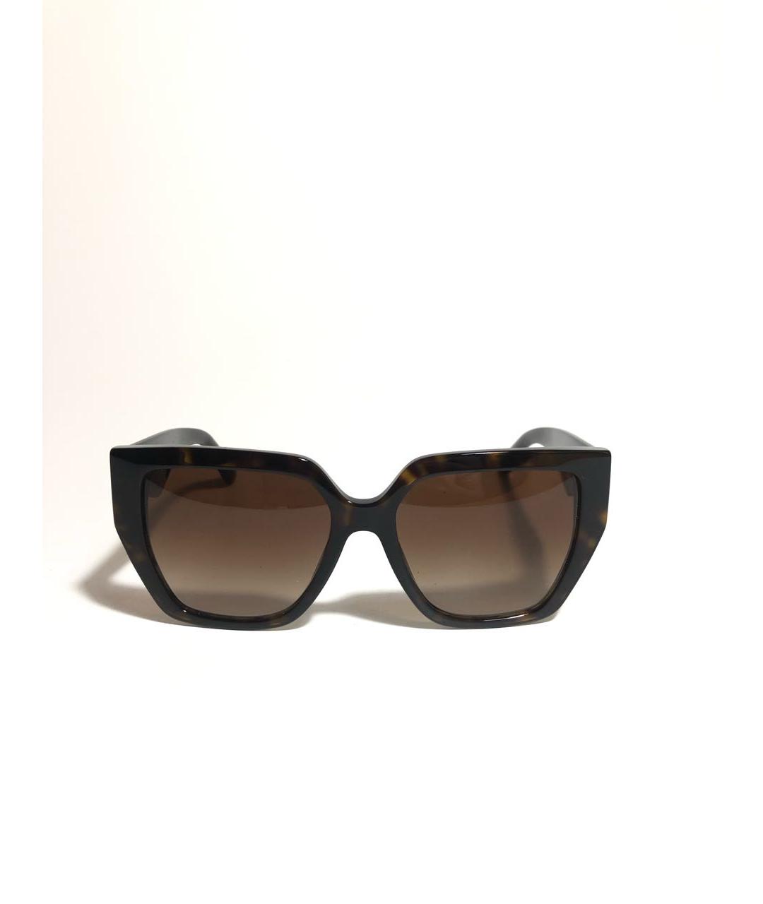 DOLCE&GABBANA Коричневые пластиковые солнцезащитные очки, фото 6