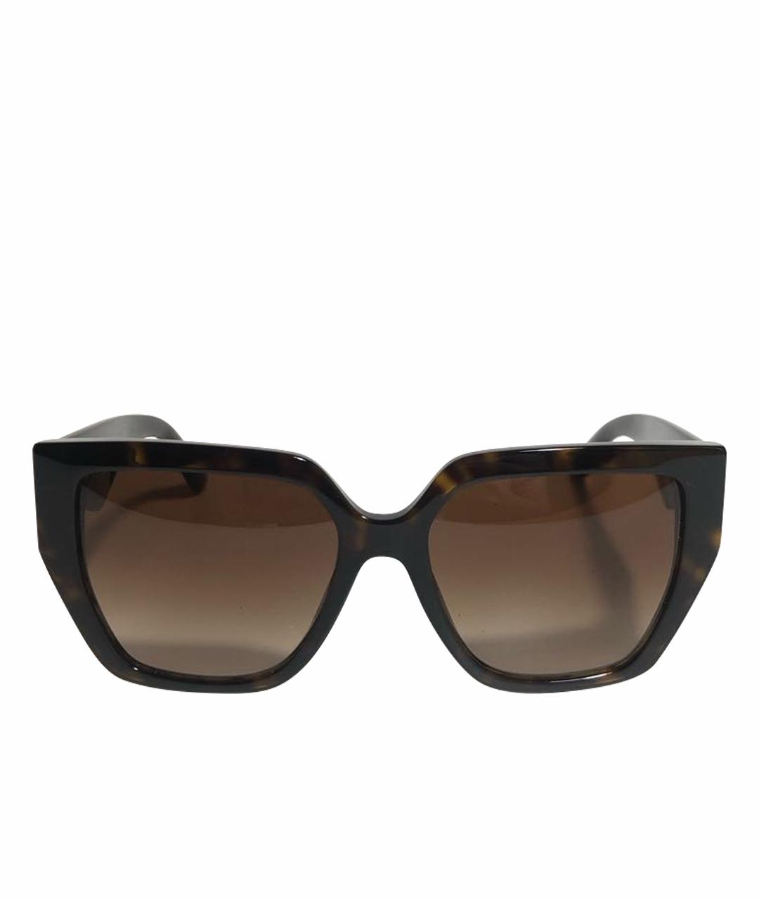 DOLCE&GABBANA Коричневые пластиковые солнцезащитные очки, фото 1