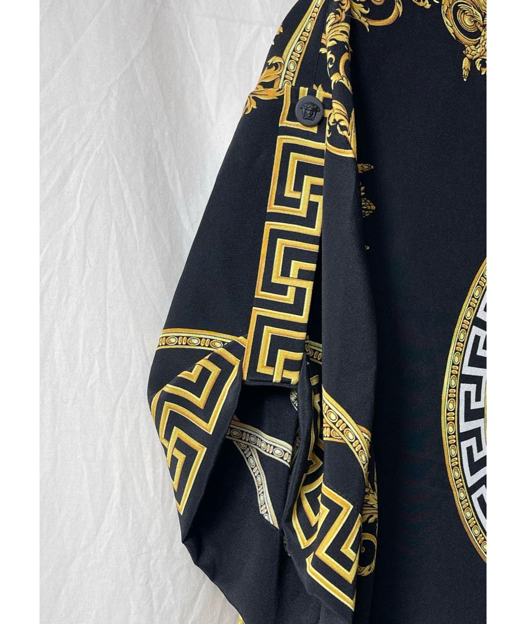 VERSACE Черная шелковая блузы, фото 5