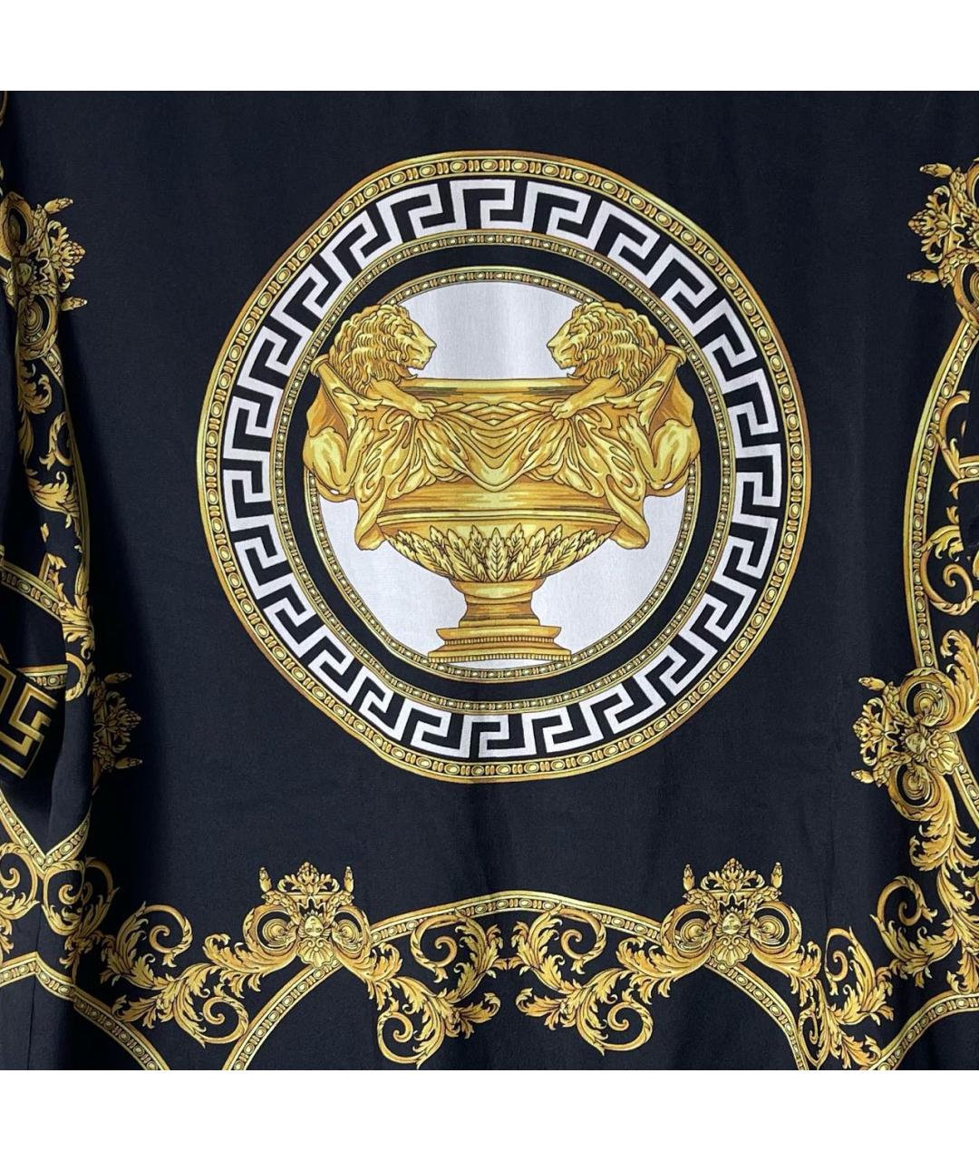 VERSACE Черная шелковая блузы, фото 7