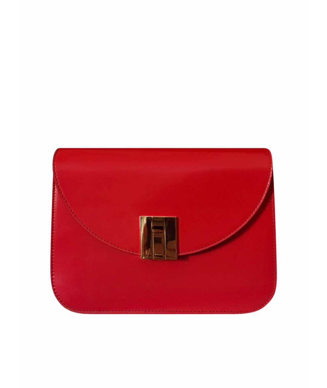 BALLY Красная кожаная сумка тоут, фото 1