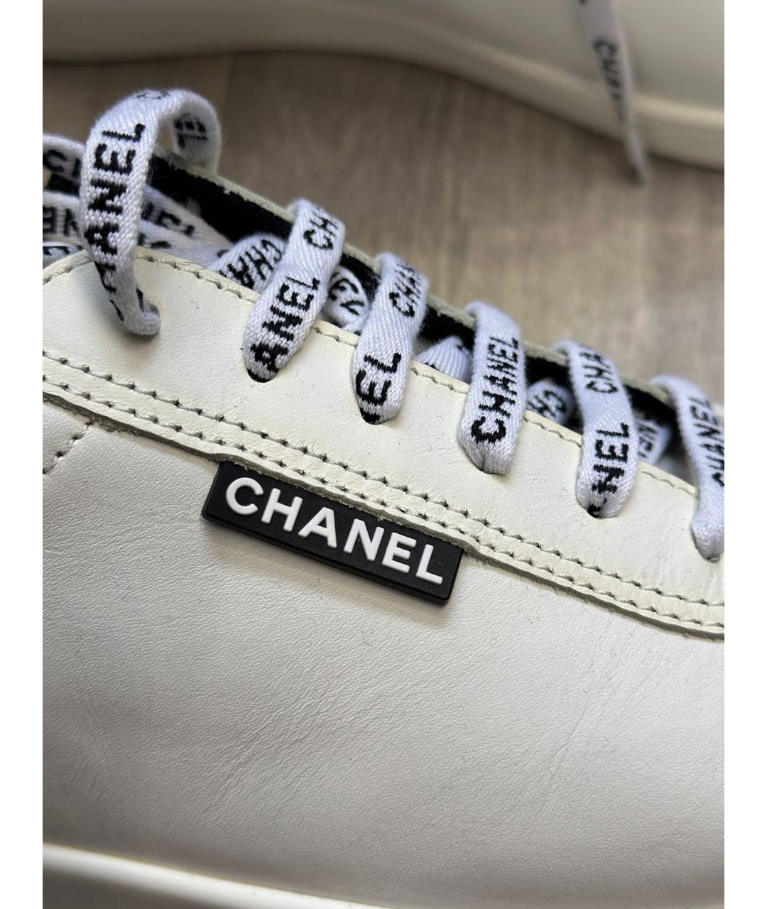 CHANEL Белые низкие кроссовки / кеды, фото 5