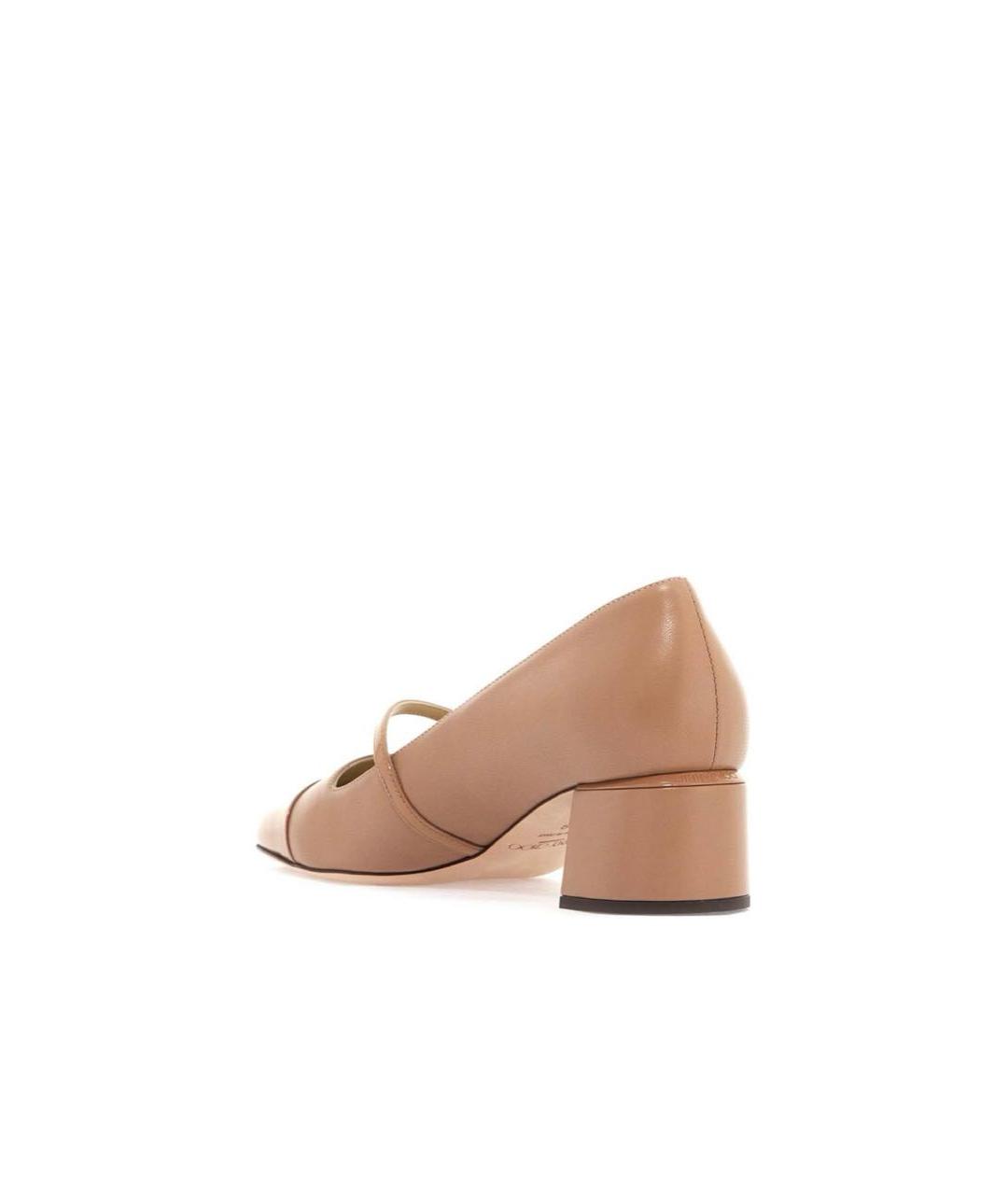 JIMMY CHOO Бежевые кожаные туфли, фото 3