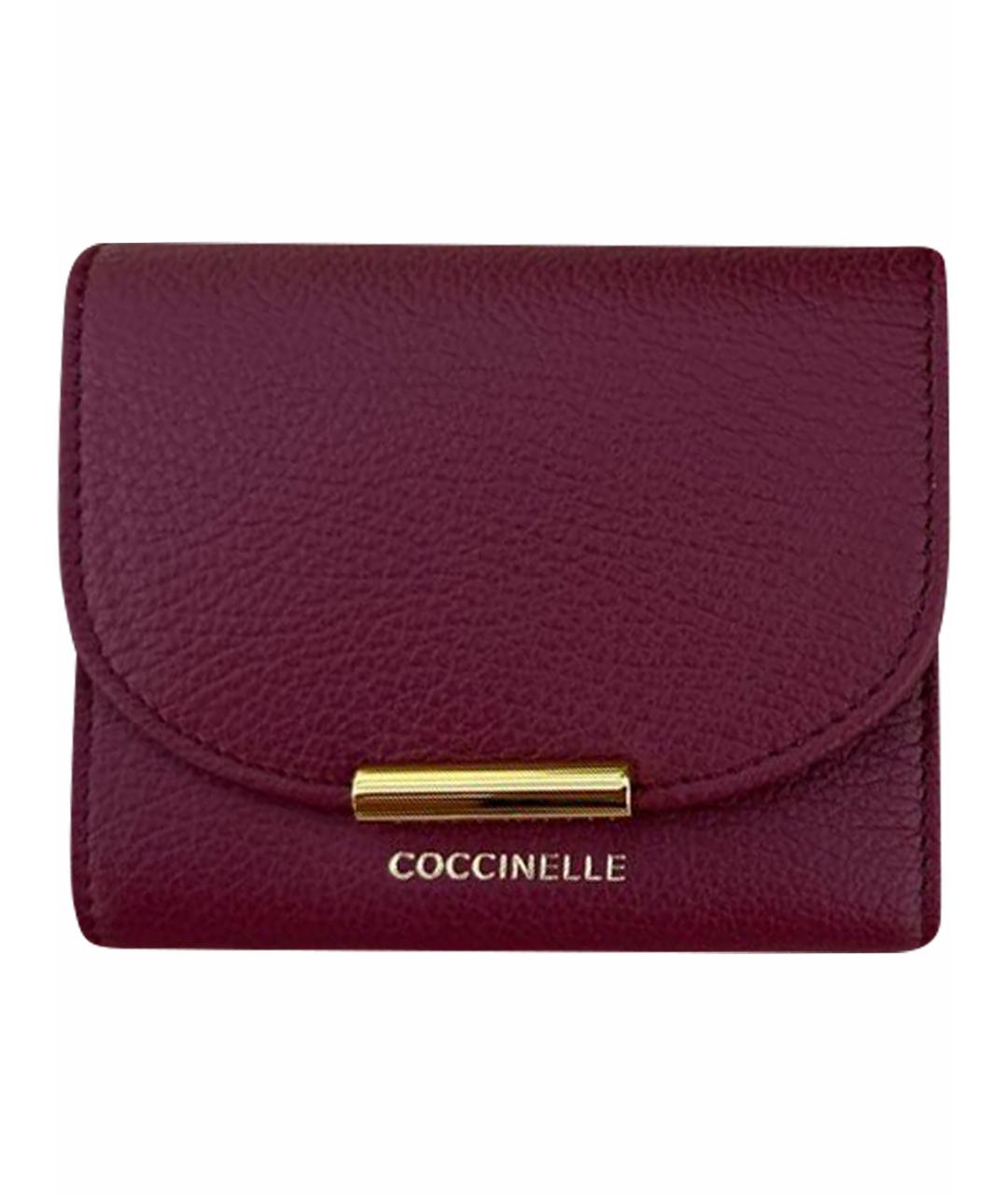 COCCINELLE Бордовый кожаный кошелек, фото 1