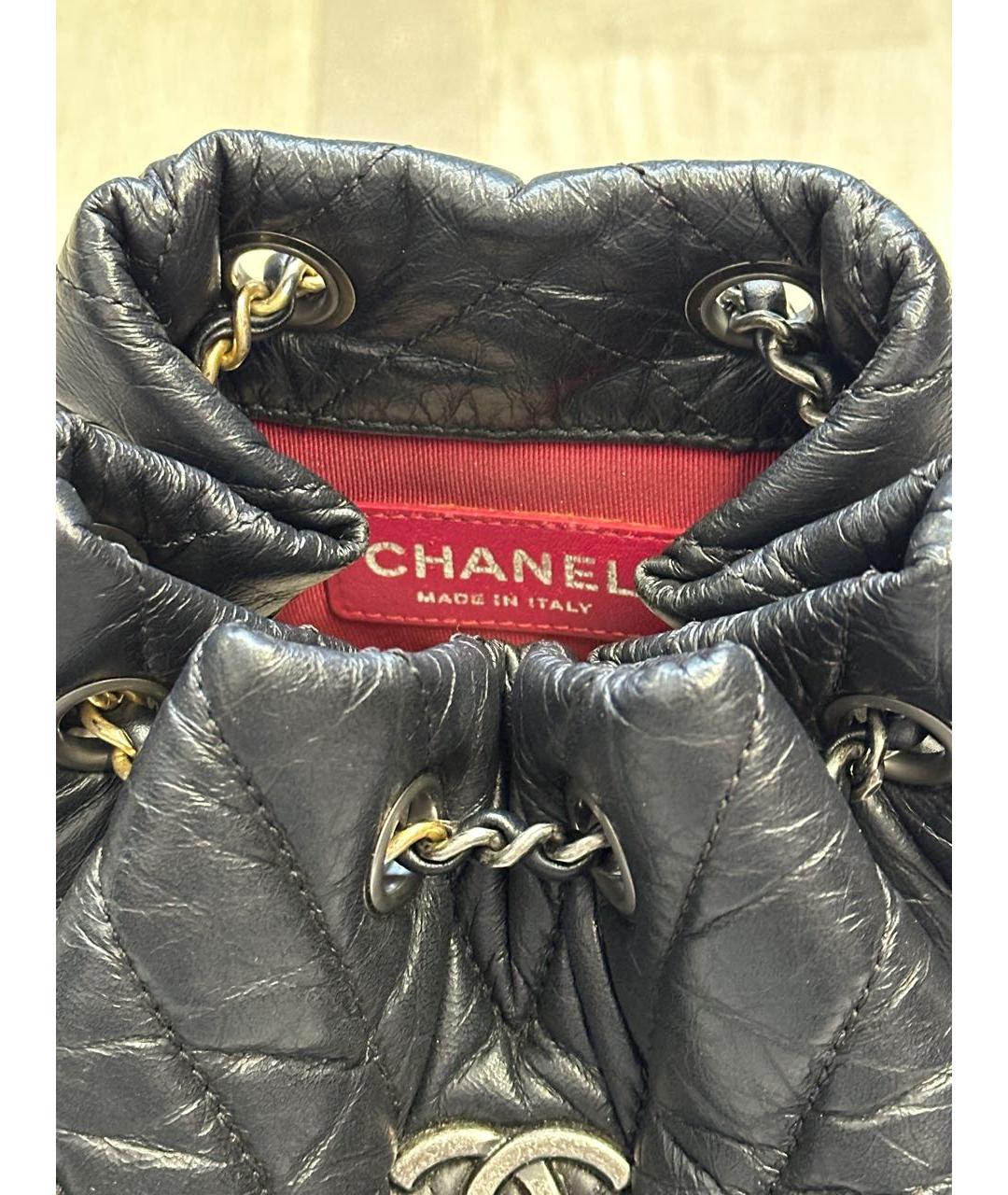CHANEL Черный кожаный рюкзак, фото 4