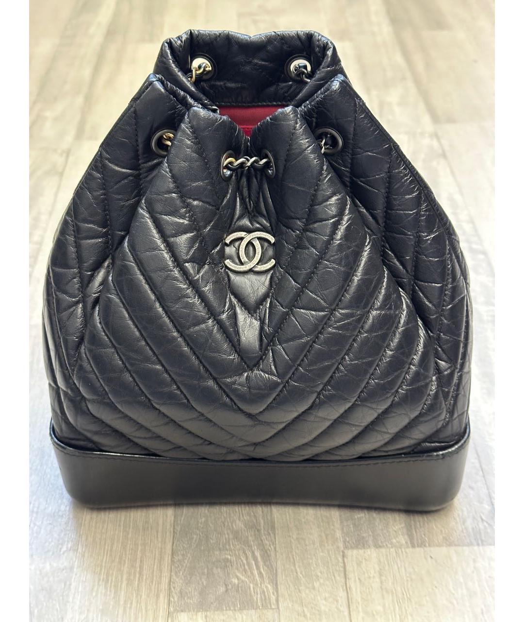CHANEL Черный кожаный рюкзак, фото 9