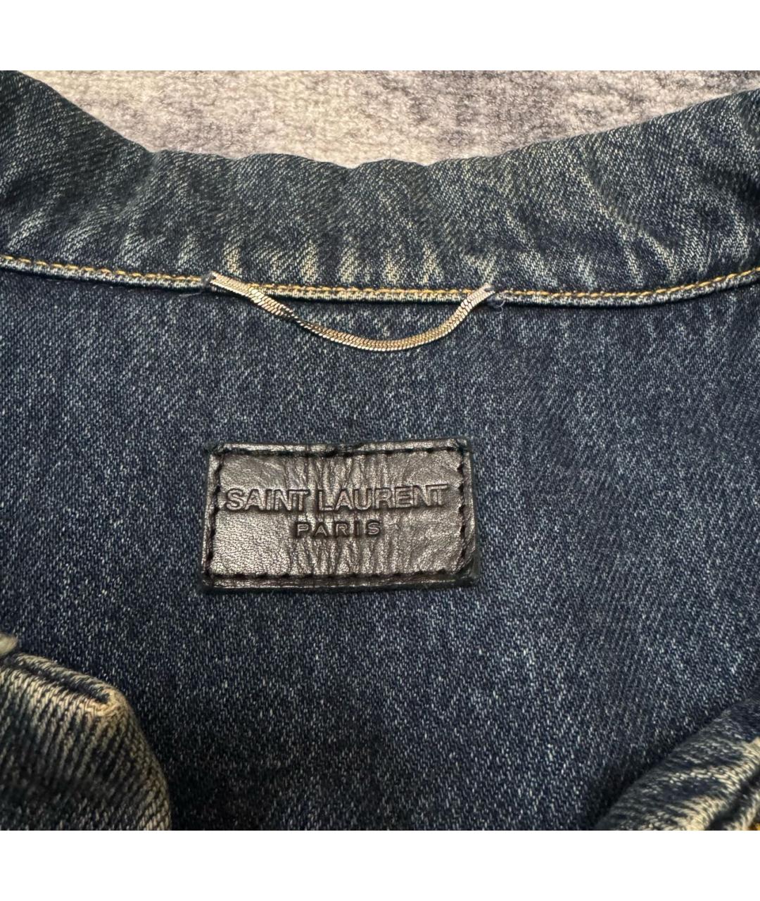 SAINT LAURENT Синяя деним куртка, фото 5