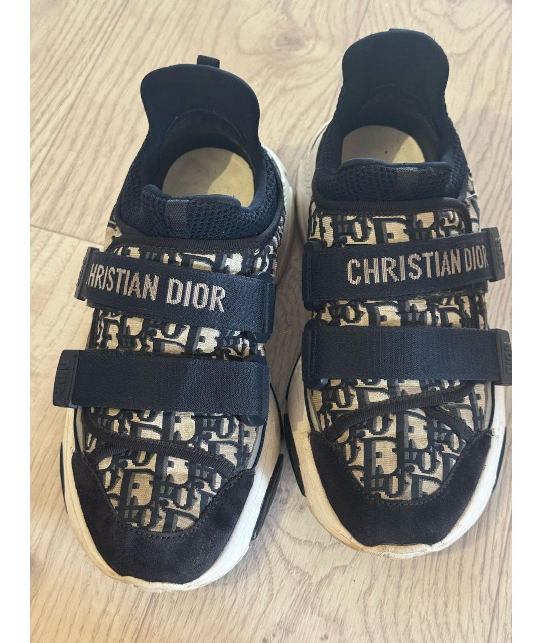CHRISTIAN DIOR Темно-синие текстильные кроссовки, фото 2