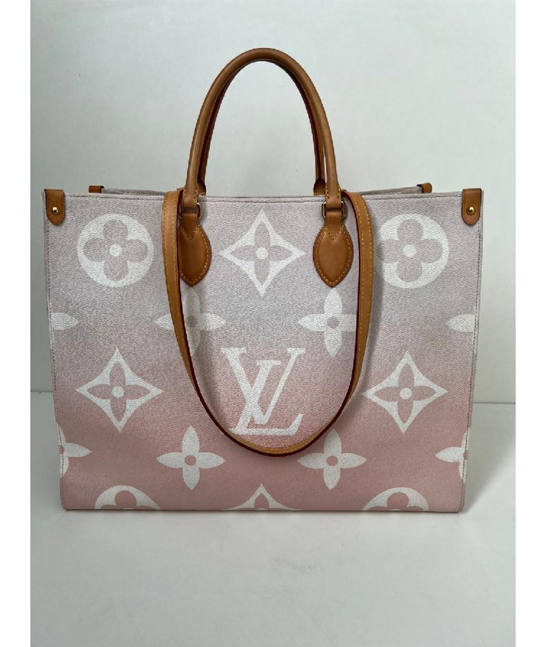 LOUIS VUITTON Коралловая кожаная сумка с короткими ручками, фото 10