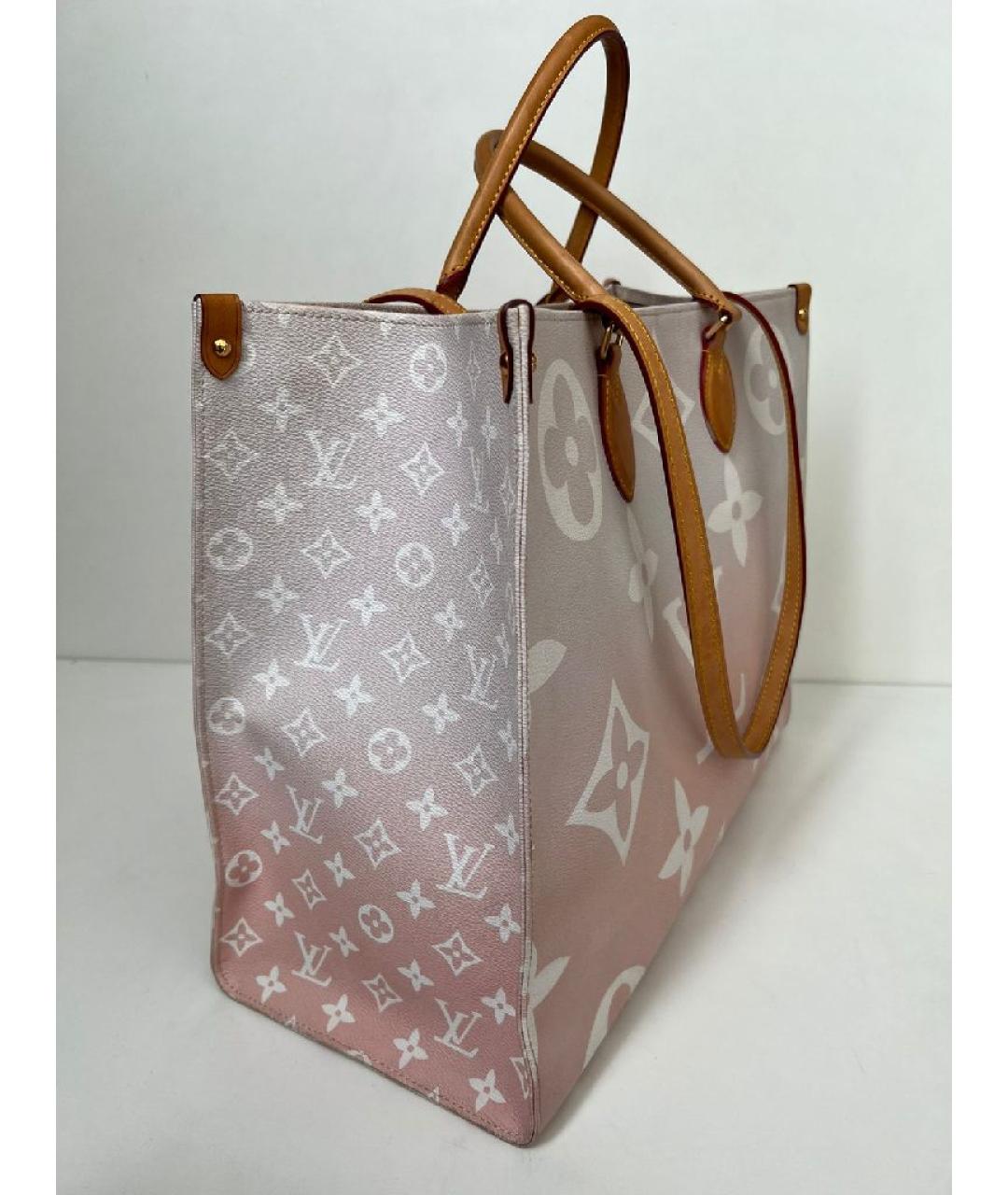 LOUIS VUITTON Коралловая кожаная сумка с короткими ручками, фото 2