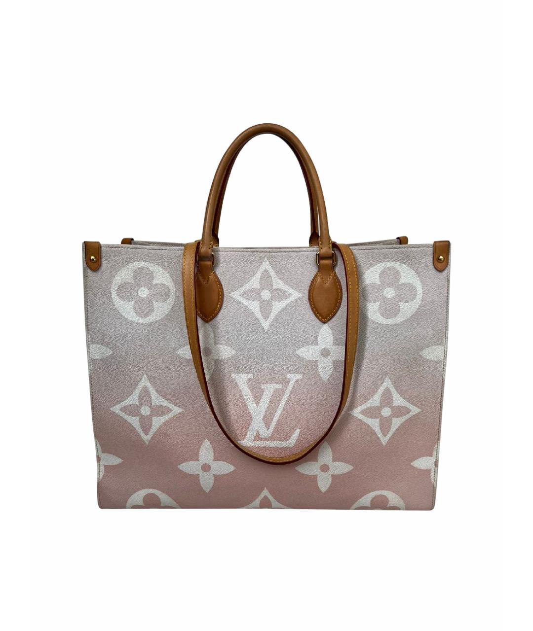 LOUIS VUITTON Коралловая кожаная сумка с короткими ручками, фото 1