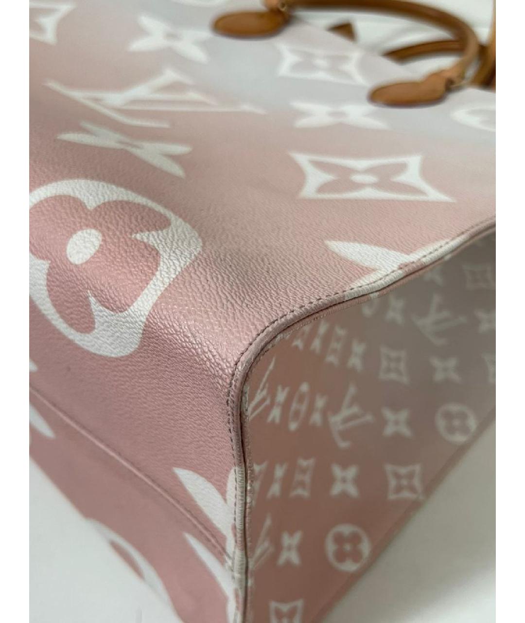 LOUIS VUITTON Коралловая кожаная сумка с короткими ручками, фото 9