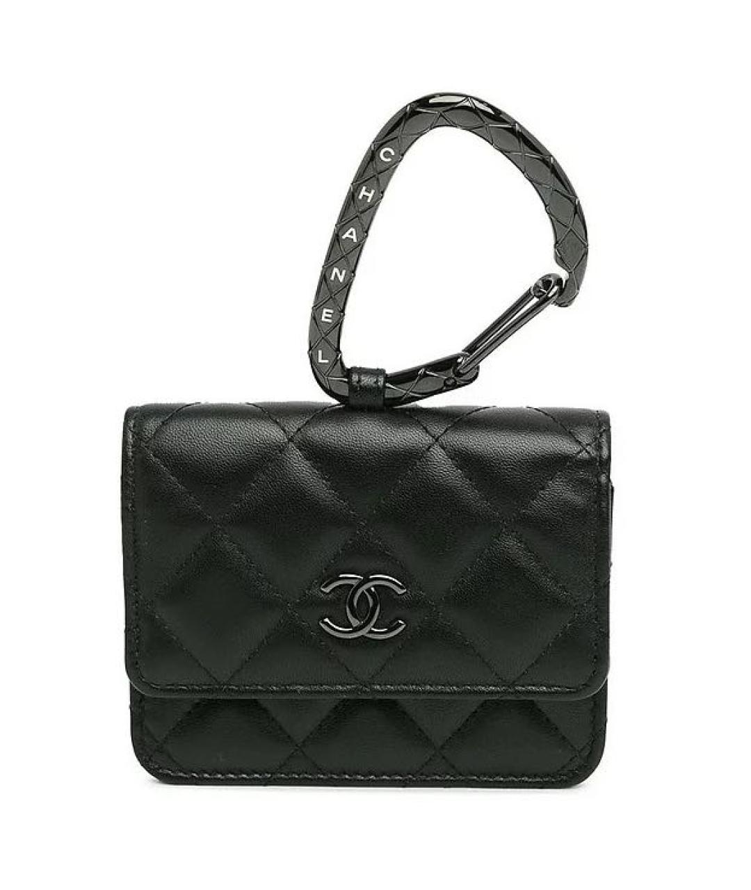 CHANEL Черный кожаный кошелек, фото 9