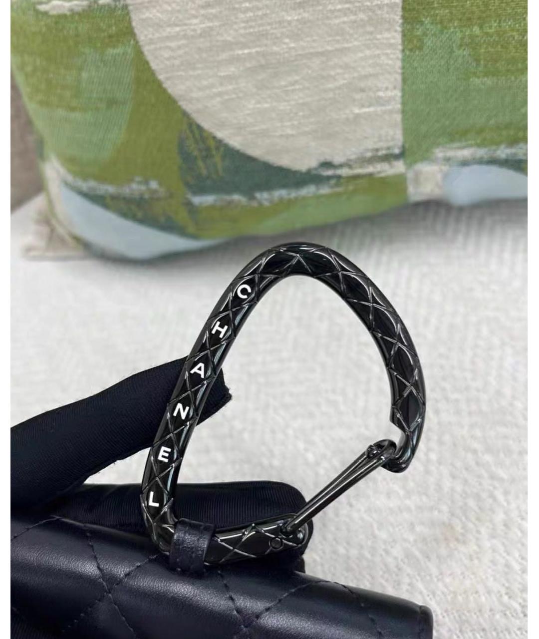 CHANEL Черный кожаный кошелек, фото 8