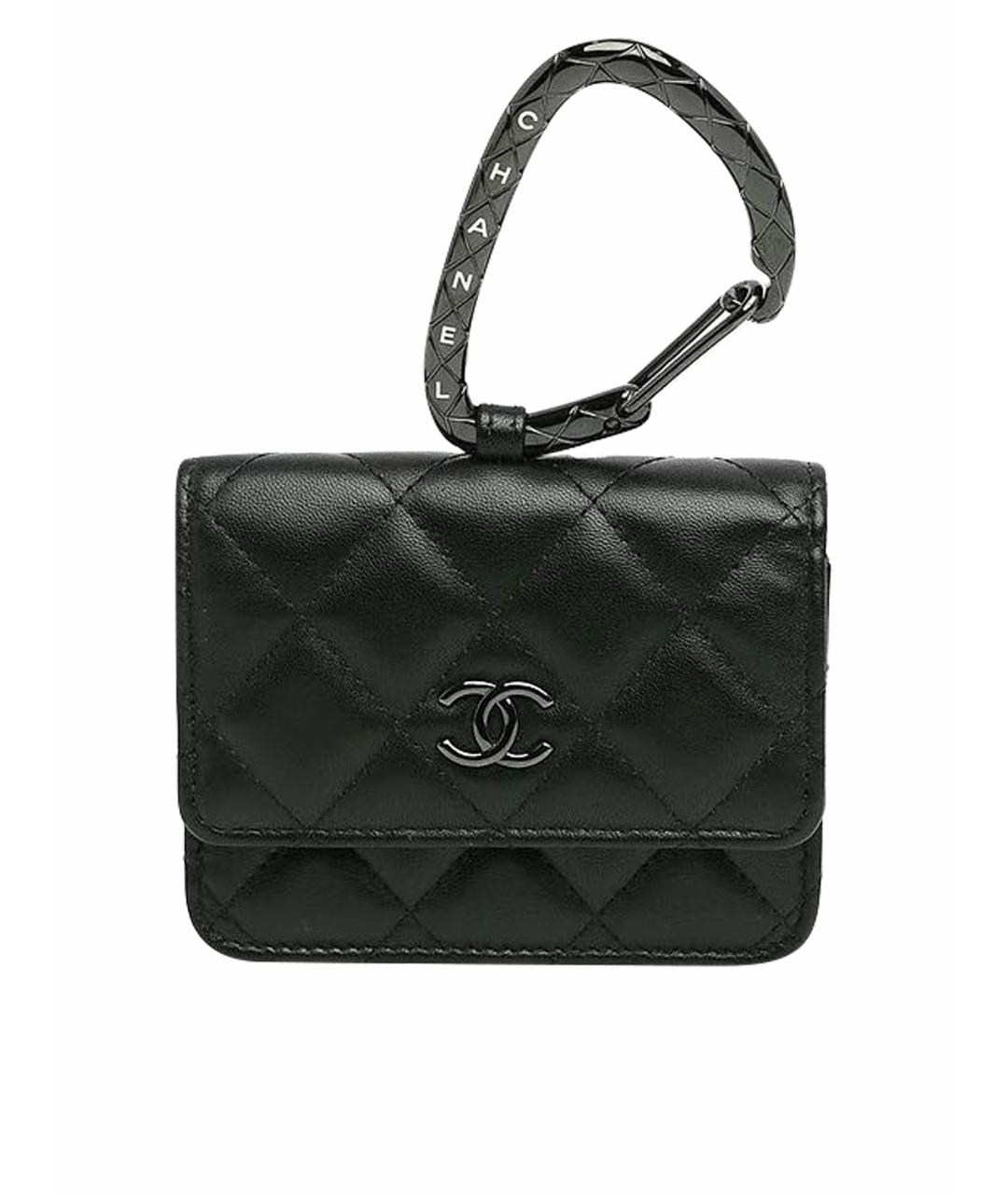 CHANEL Черный кожаный кошелек, фото 1