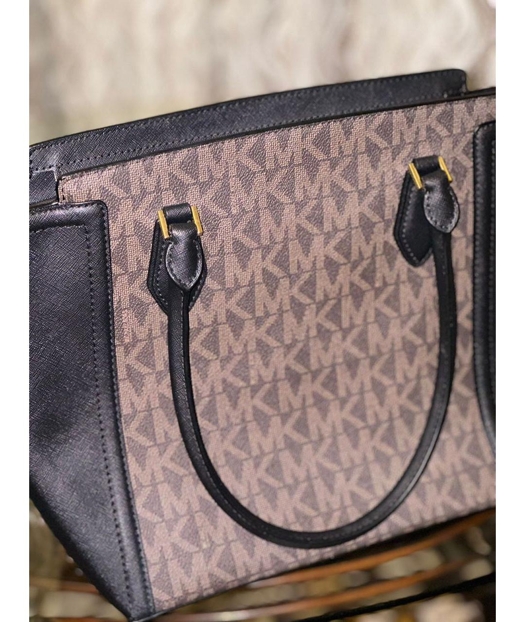 MICHAEL KORS Коричневая кожаная сумка тоут, фото 3