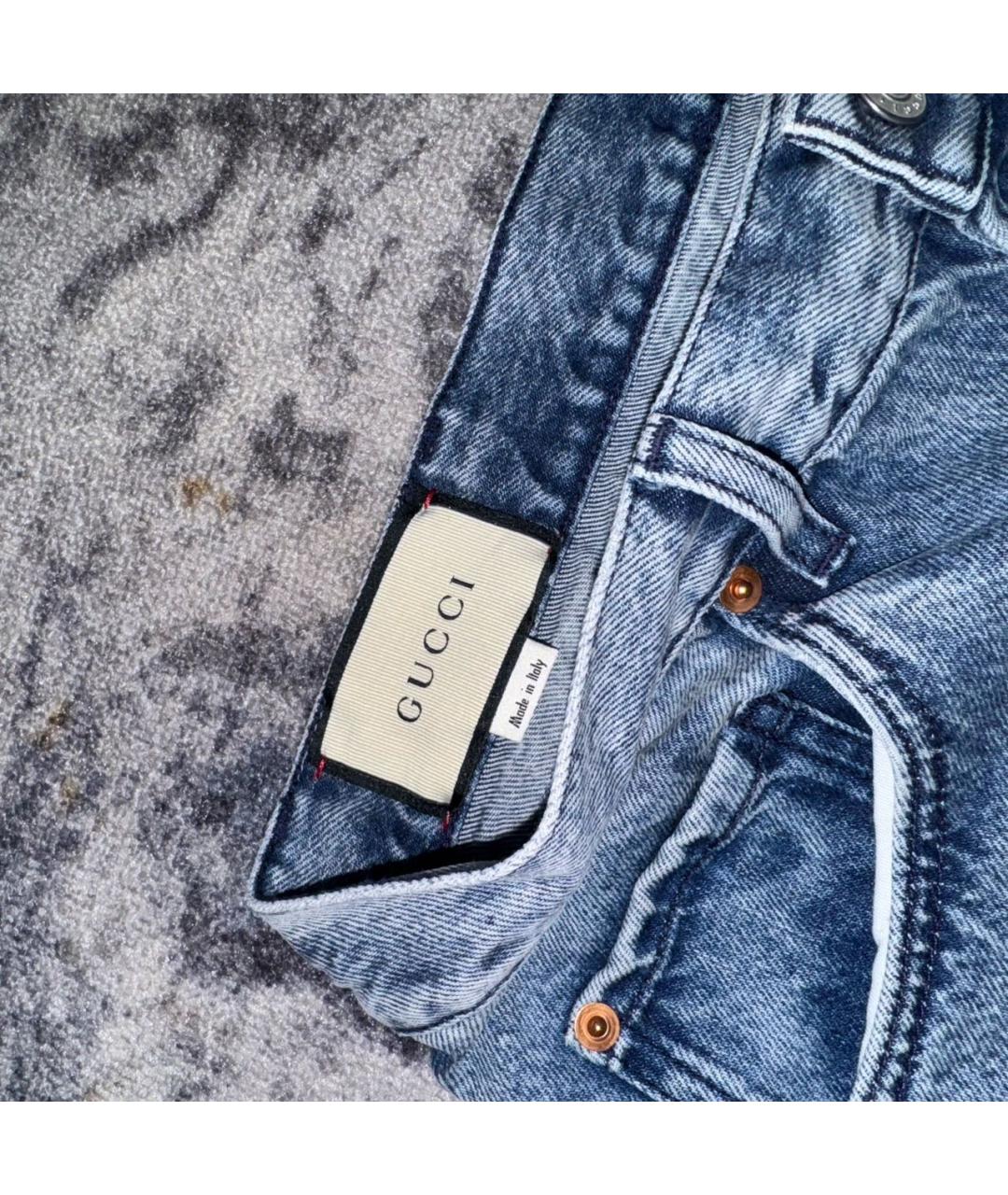 GUCCI Голубые джинсы, фото 5