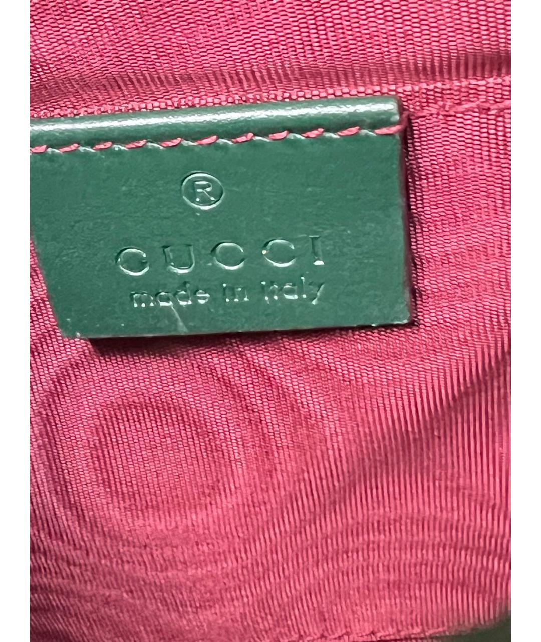 GUCCI Зеленая кожаная сумка через плечо, фото 6