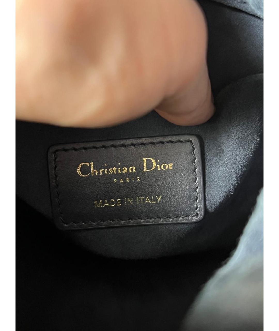 CHRISTIAN DIOR Черная кожаная сумка через плечо, фото 5