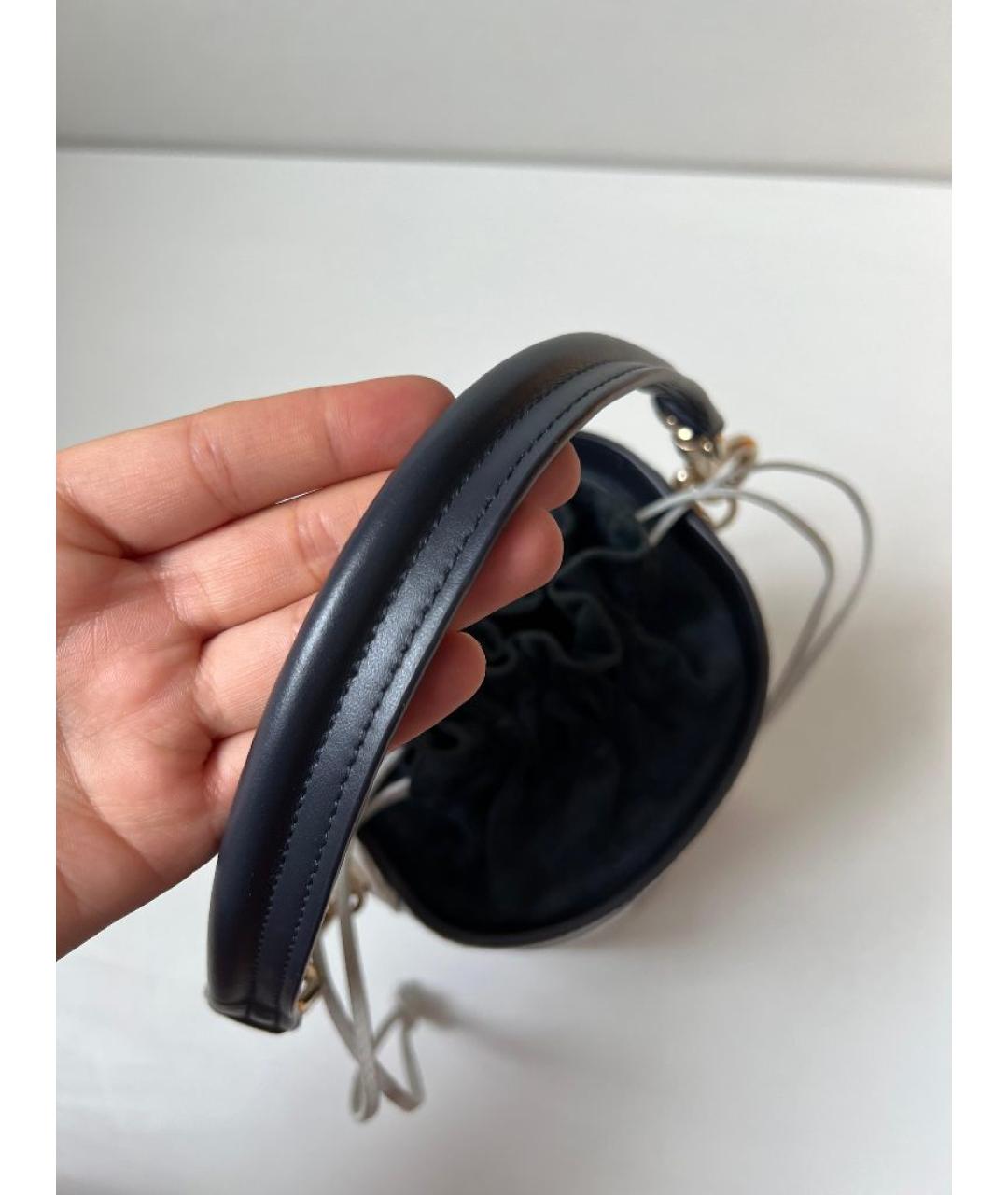 CHRISTIAN DIOR Черная кожаная сумка через плечо, фото 8