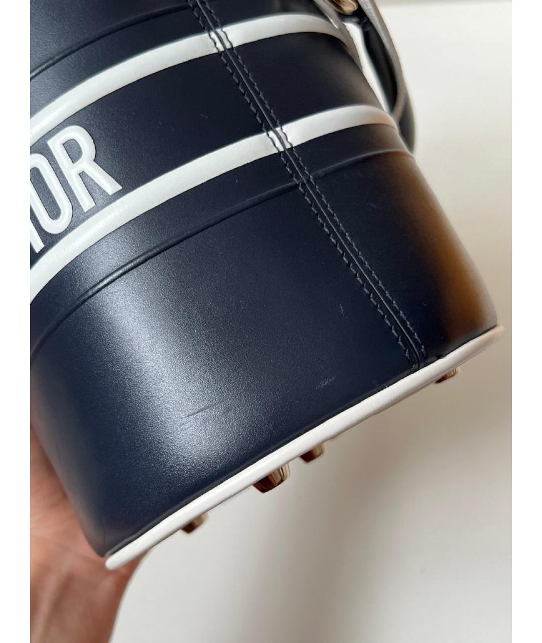 CHRISTIAN DIOR Черная кожаная сумка через плечо, фото 7