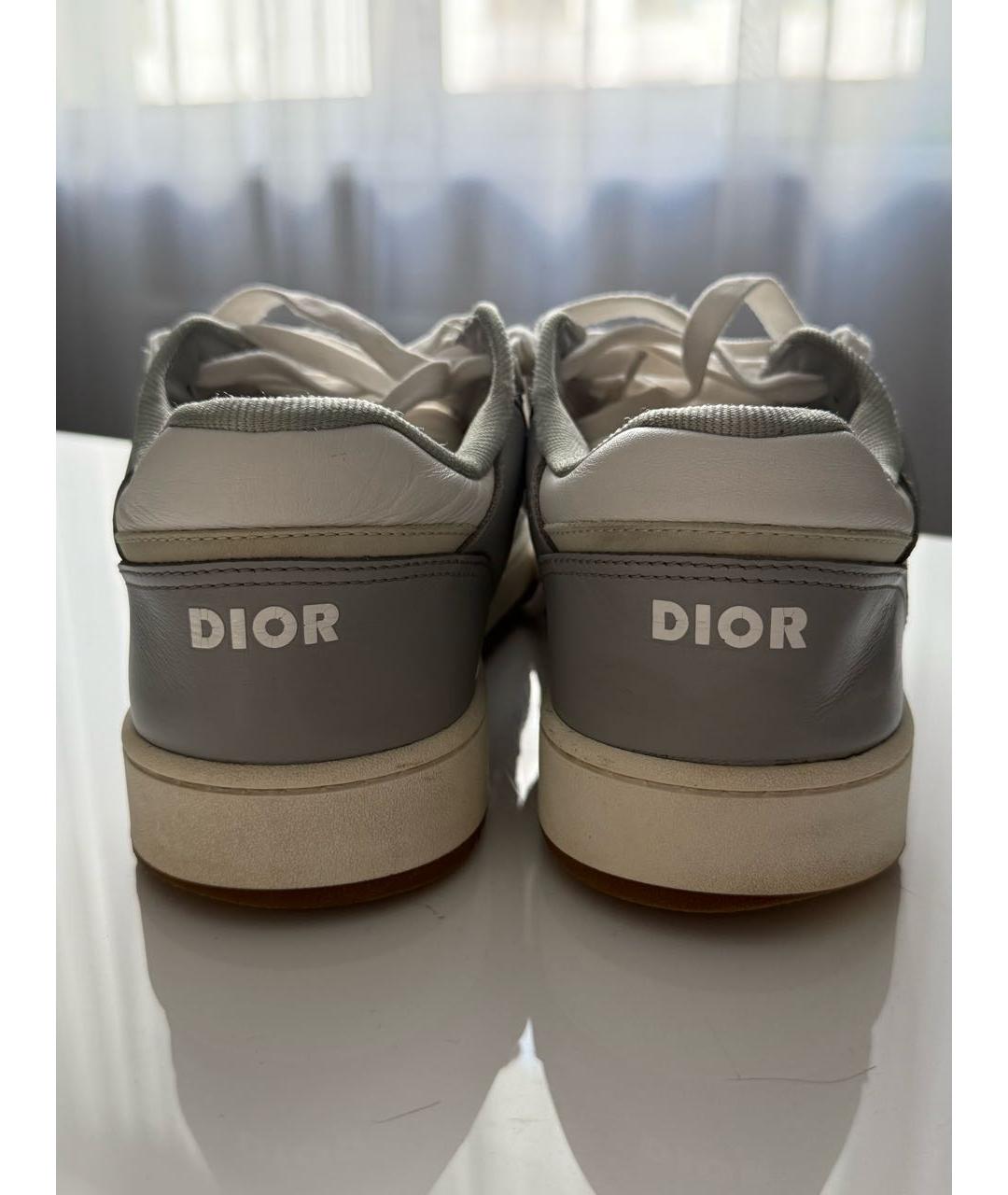 CHRISTIAN DIOR Серые кожаные кроссовки, фото 7