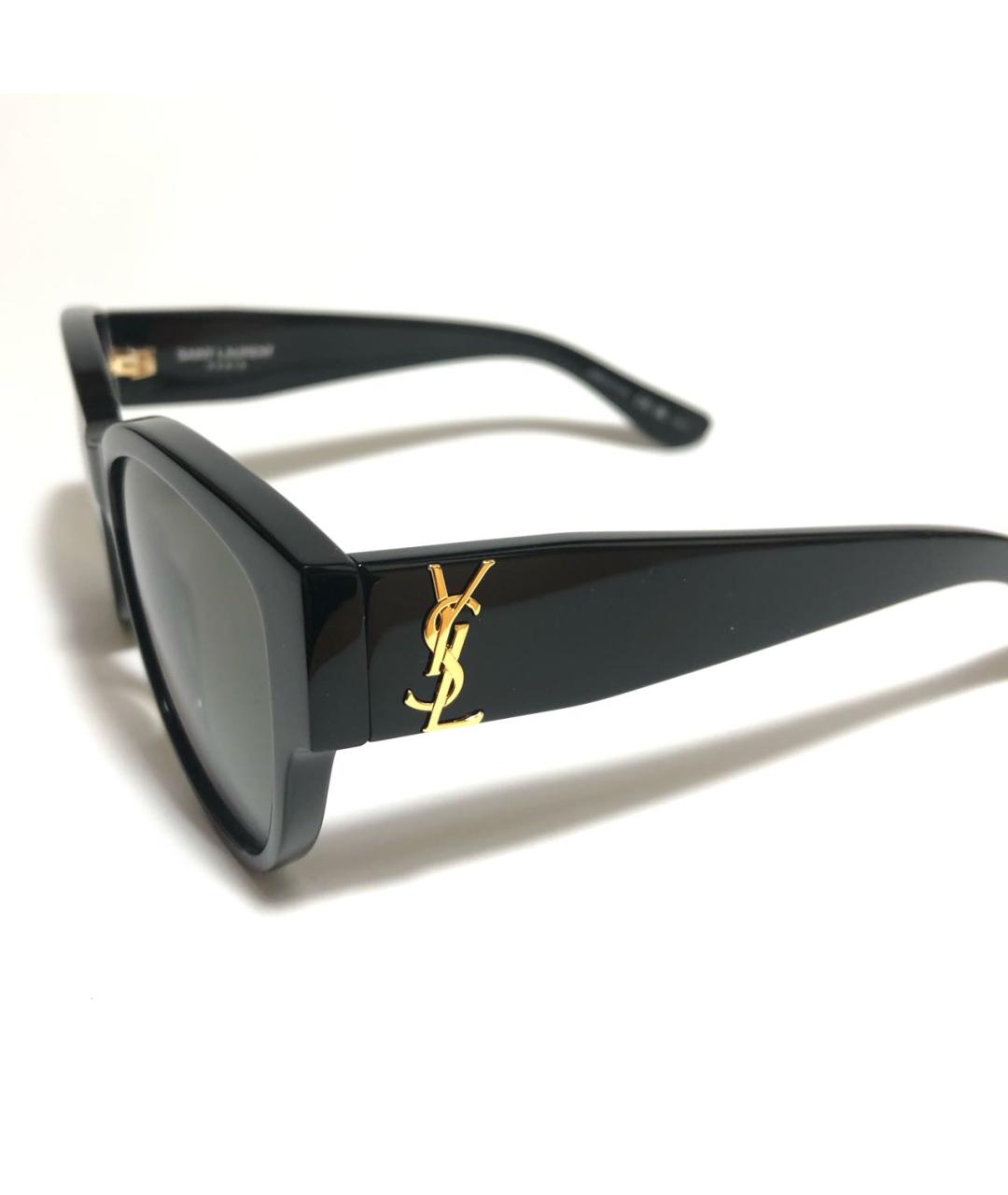 SAINT LAURENT Черные пластиковые солнцезащитные очки, фото 3