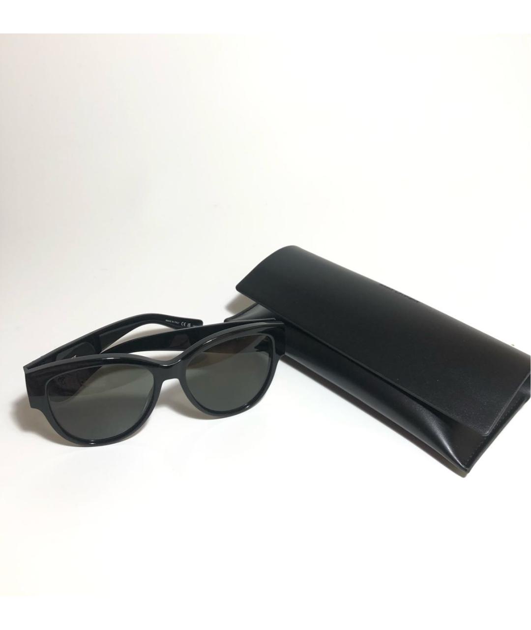 SAINT LAURENT Черные пластиковые солнцезащитные очки, фото 5