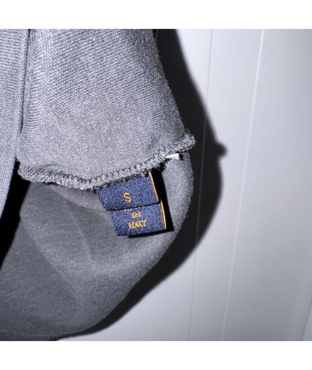 LOUIS VUITTON Серая хлопковая футболка, фото 5