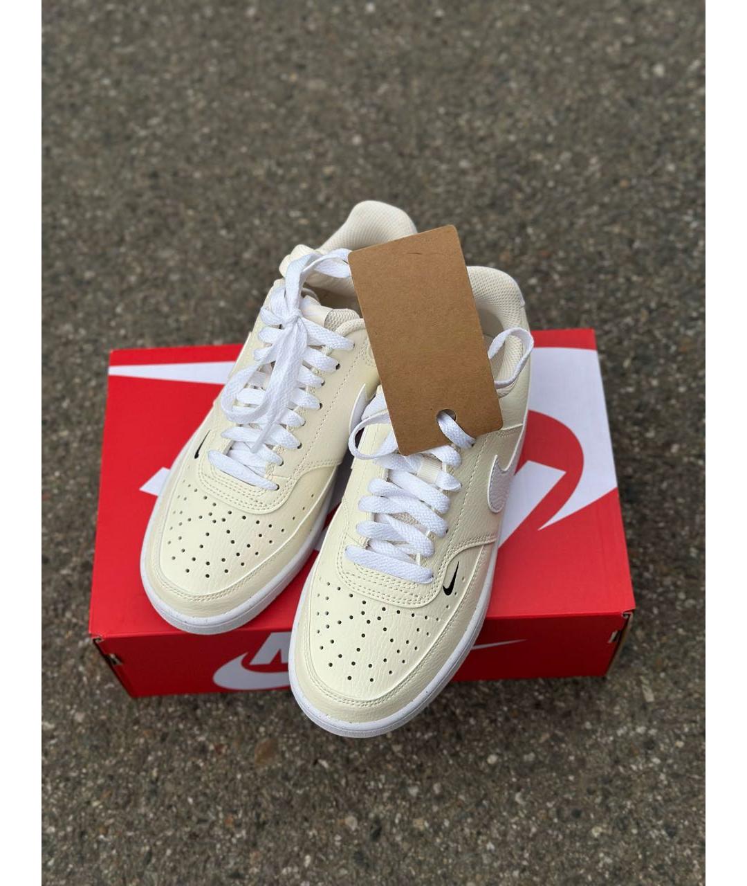 NIKE Желтые кеды из искусственной кожи, фото 3
