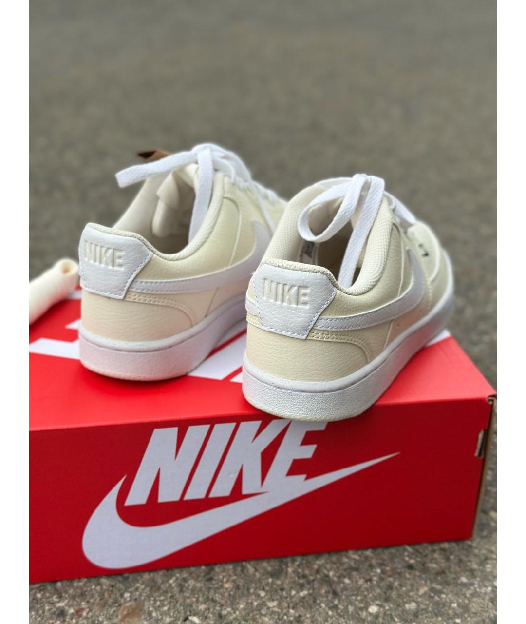 NIKE Желтые кеды из искусственной кожи, фото 4