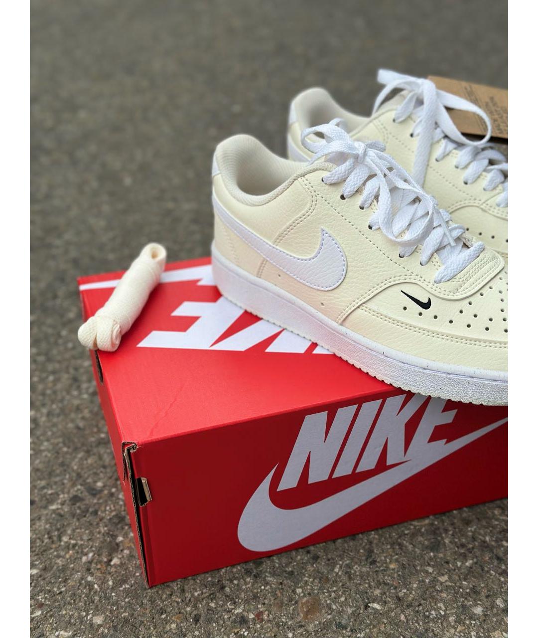 NIKE Желтые кеды из искусственной кожи, фото 8