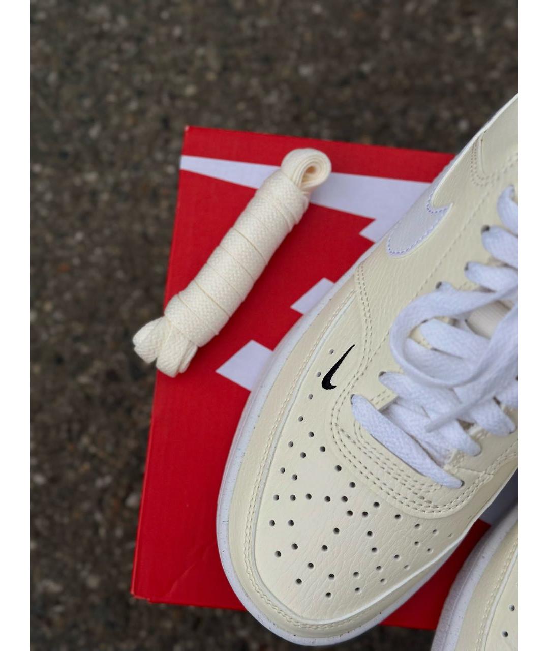 NIKE Желтые кеды из искусственной кожи, фото 6