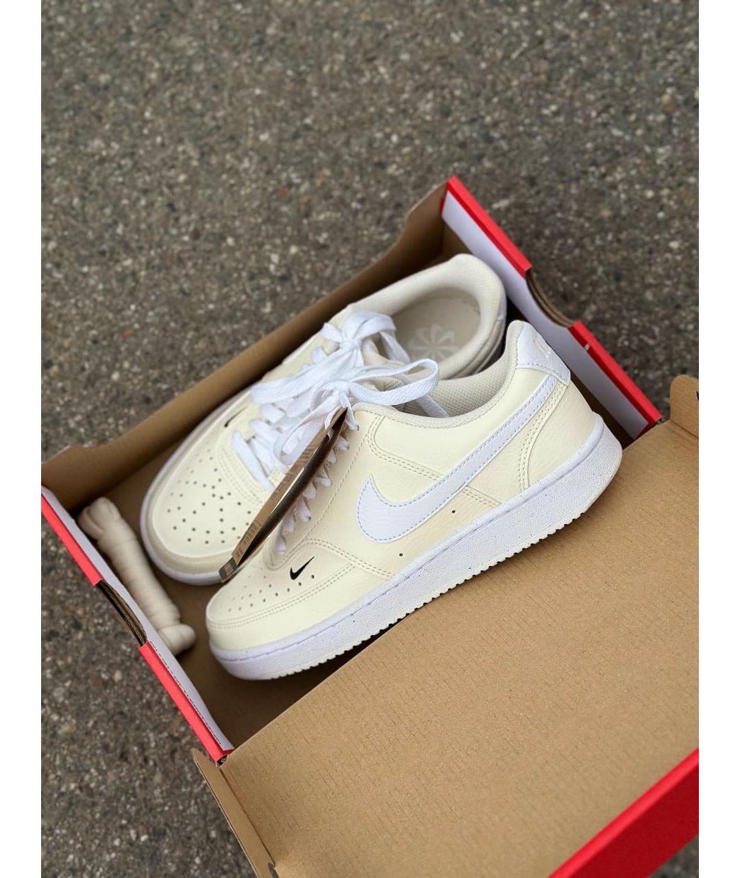NIKE Желтые кеды из искусственной кожи, фото 5
