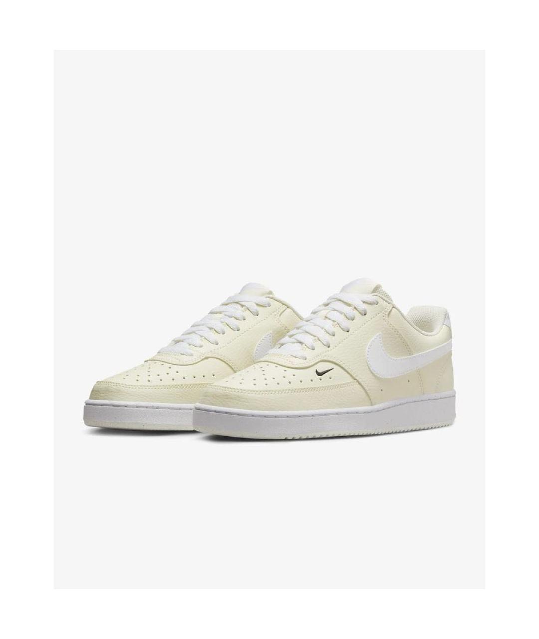 NIKE Желтые кеды из искусственной кожи, фото 2