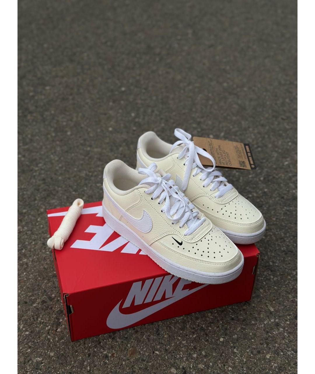 NIKE Желтые кеды из искусственной кожи, фото 7
